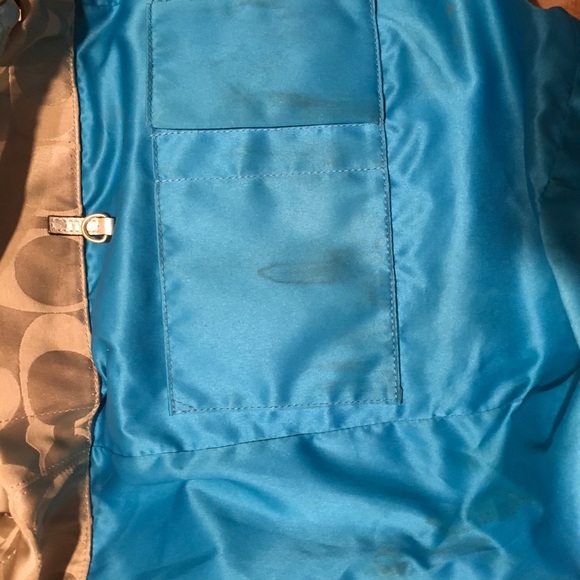 Coach Poppy Signature Large Tote Shoulder Handbag - Picture 14 of 15